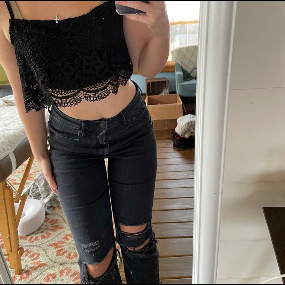 Black Lace crop top